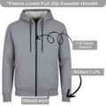 Men’s Fleece-Lined Full-Zip Hoodie (3-Pack) product image