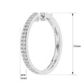 1/4 Carat  Double-Row Diamond Hoop Earrings product image