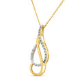 Diamond Accented Necklace In Yellow Gold Over Sterling Silver product image