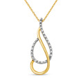 Diamond Accented Necklace In Yellow Gold Over Sterling Silver product image