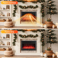 33" Electric 750W Recessed Fireplace with Adjustable Thermostat product image