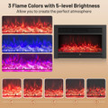 33" Electric 750W Recessed Fireplace with Adjustable Thermostat product image