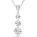 1.50 Carat Lab Created Diamond Three Stone Necklace product image