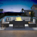 7 Piece Outdoor Patio Furniture Set with Fire Pit Table product image