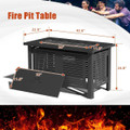7 Piece Outdoor Patio Furniture Set with Fire Pit Table product image