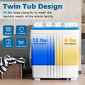 Twin Tub Portable Washing Machine with Drain Pump product image