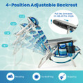 Folding Beach Chair with Adjustable Backrest and Storage Pockets product image