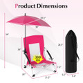 Portable Beach Umbrella Chair with Parasol and Tilt-Adjustable Knob product image