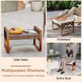 Outdoor PE Rattan Wicker Ottoman (2-Pack) product image