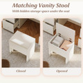 Vanity Desk with Built-in Charging Station and 3 Lighting Modes  product image