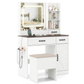 Adjustable Lighted Vanity Desk with Built-In Charging Station product image