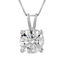2-Carat Round Brilliant Moissanite Necklace in 14K Gold product image