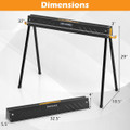 Ironmax Heavy-Duty Metal Sawhorses with 2x4 Supporting Arms (2-Pack) product image
