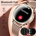 Ladies Smart Watch Bluetooth Call Sports Fitness Tracker Body Sleep Monitor Steel Smart Bracelet Waterproof Women Smartwatch Color Gold product image