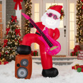 8.4 ft Inflatable Guitar Santa Claus with Sound-Synced Light Effect product image