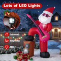 8.4 ft Inflatable Guitar Santa Claus with Sound-Synced Light Effect product image