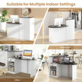 Reception Desk with Lockable Drawer and Adjustable Shelf product image