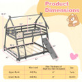 Twin-Over-Queen House Shaped Bunk Bed Frame product image