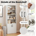  70" Bookcase with Adjustable Shelves with Cabinet  product image