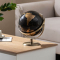 720° Rotating Metallic Black World Globe product image