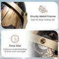 720° Rotating Metallic Black World Globe product image