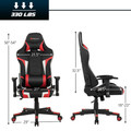 Gaming Chair with Ergonomic Cushion and Lumbar Support Massager product image
