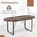 71" Oval Home Office Table with Cable Management product image
