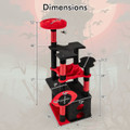 52" Gothic Cat Tree with Plush Perch and Hammock product image