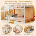 Twin Bunk Bed House with Roof and Full-length Guardrails product image