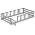 Twin Size Floor Bed with Gate and Safety Guardrails product image
