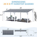 Outdoor Lean-to Hard Top Pergola product image