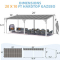 Outdoor Lean-to Hard Top Pergola product image