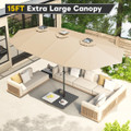 15FT Patio Umbrella with Solar Lights product image