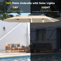15FT Patio Umbrella with Solar Lights product image