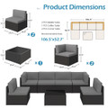 7-Piece Outdoor Patio Furniture Set with 30" Fire Pit Table product image
