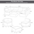 7-Piece Outdoor Patio Furniture Set with 30" Fire Pit Table product image