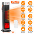 1500W Ceramic Tower Ocillating Space Heater product image