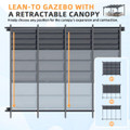Retractable Pergola with Adjustable Sun Shade Canopy product image