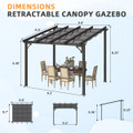 Retractable Pergola with Adjustable Sun Shade Canopy product image