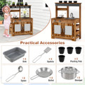 Kids Mud Kitchen Set with Removable Sink and Chalkboard product image