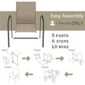 Stackable Patio Dining Chairs with Armrests (4-Pack) product image