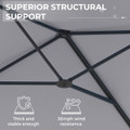 9FT Wall Mounted Outdoor Patio Umbrella product image