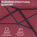 9FT Wall Mounted Outdoor Patio Umbrella product image
