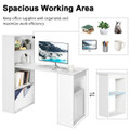 Computer Desk Writing Workstation Office with 6-Tier Storage Shelves product image