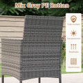 5-Piece PE Wicker Patio Dining Set with 1.97" Umbrella Hole product image