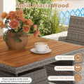 5-Piece PE Wicker Patio Dining Set with 1.97" Umbrella Hole product image