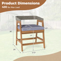Outdoor Acacia Wood Dining Chairs with Cushions (Set of 4) product image
