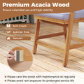 Outdoor Acacia Wood Dining Chairs with Cushions (Set of 4) product image
