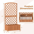 63” Wood Planter Container with Diamond Trellis, Planter Box product image