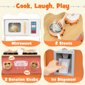 Kids Kitchen Playset with Rotating Faucet and Cabinets product image